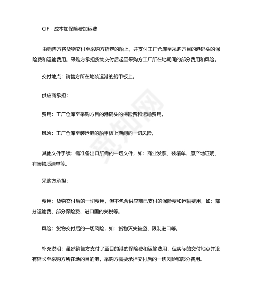 incoterms2020国际贸易术语