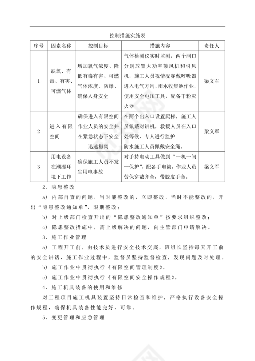有限空间施工方案