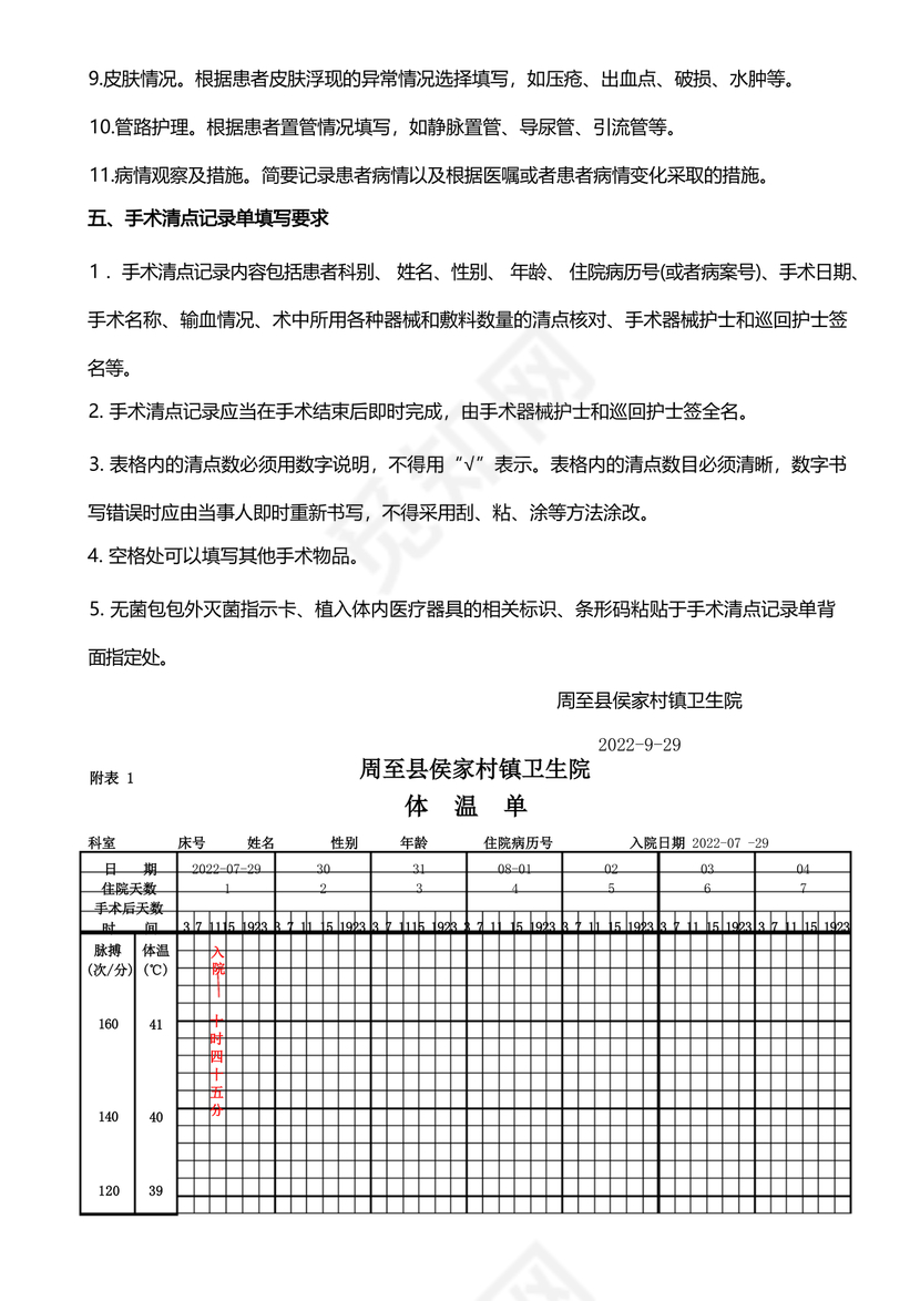 护理文书书写规范