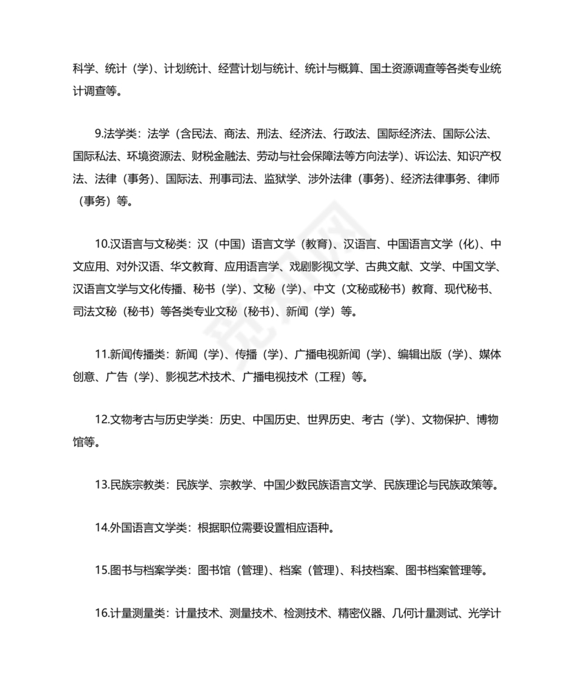 专业分类目录2024