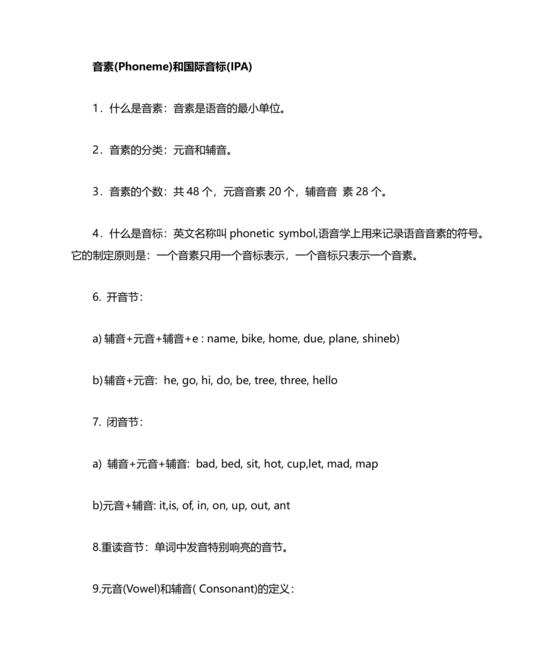 初一英语音标学习