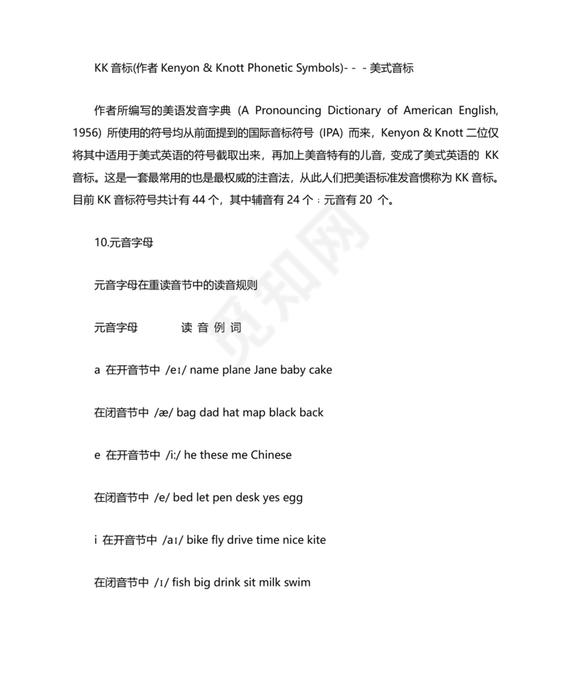 初一英语音标学习