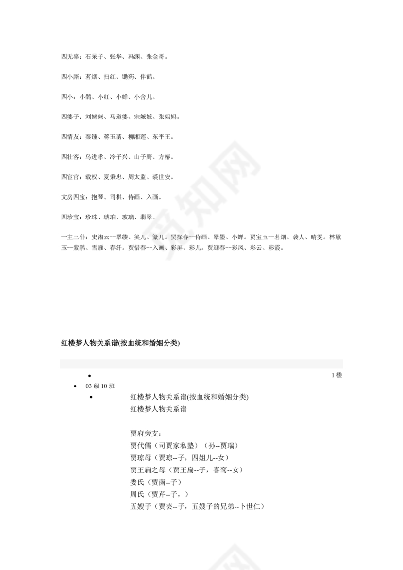 红楼梦人物关系图