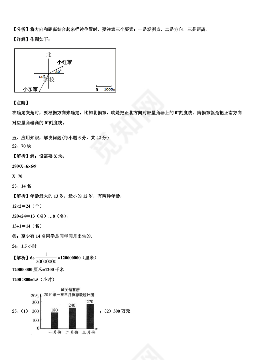 苍溪小升初数学试卷