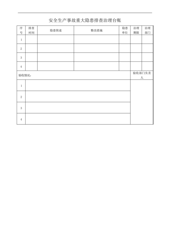 安全生产台账