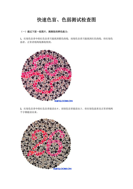 色弱测试图