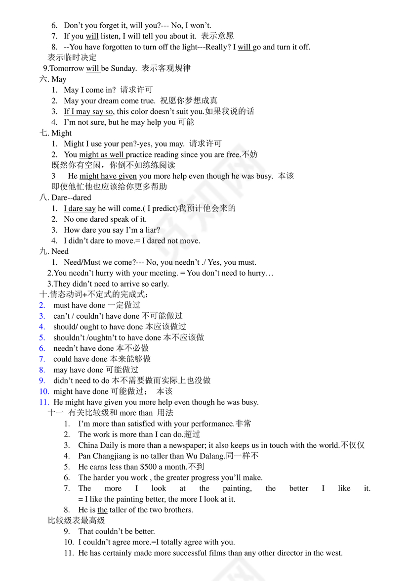 高考英语语法知识点总结