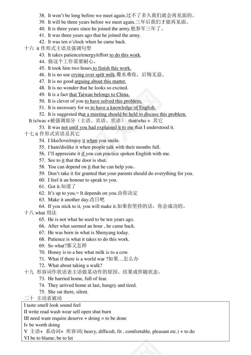 高考英语语法知识点总结