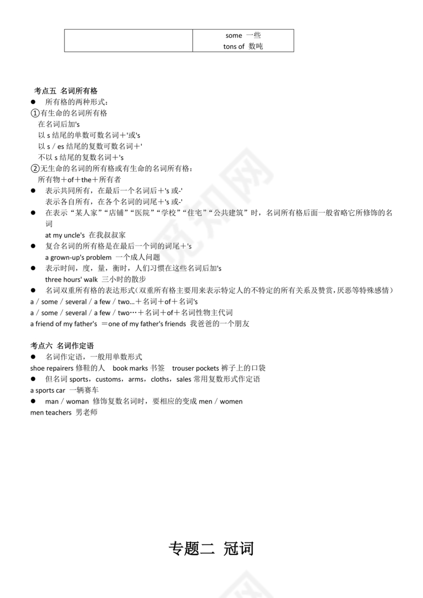 高考英语语法知识点总结