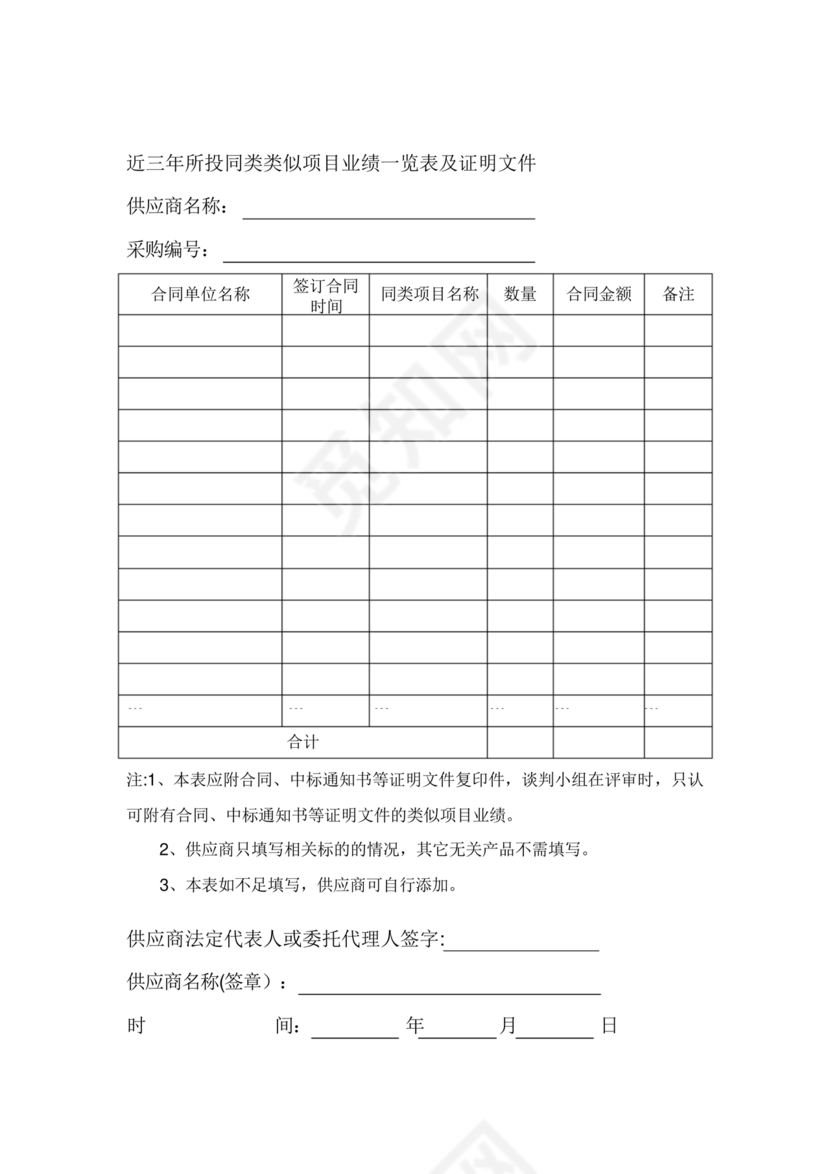 竞争性谈判文件范本