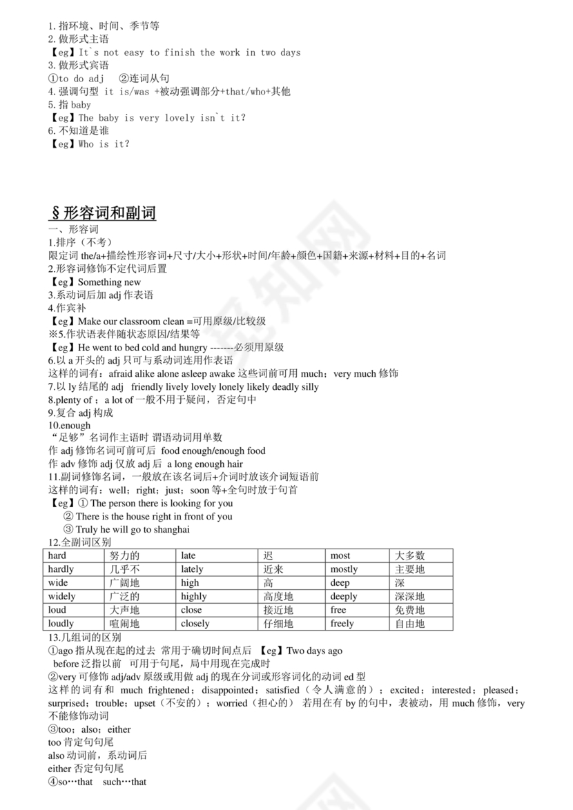 高考英语语法知识点总结