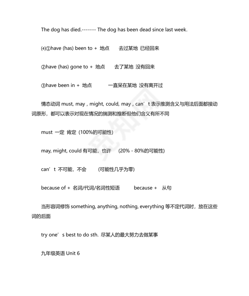 九年级英语语法知识点归纳总结