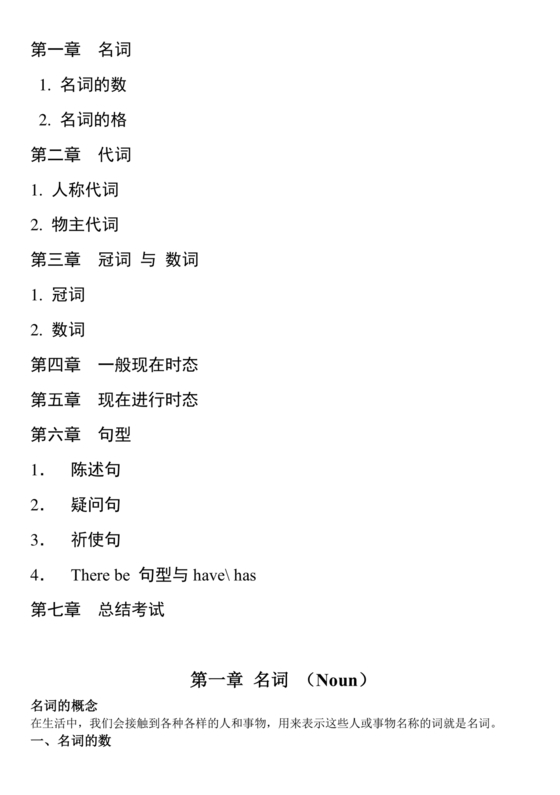 小学英语语法知识大全带题目