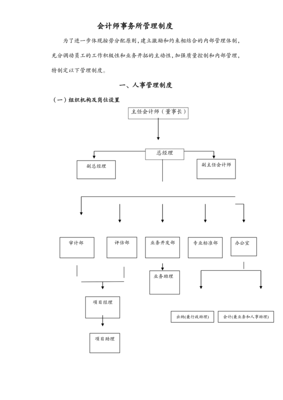 会计师事务所财务管理制度