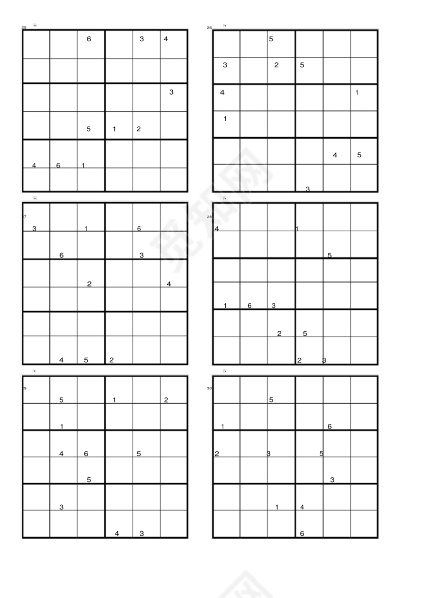 数独题目儿童入门