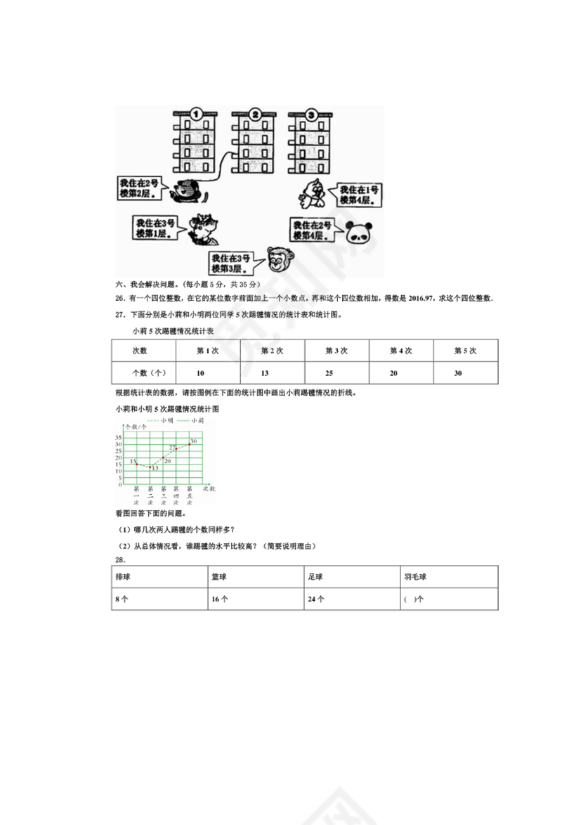 开封市小升初分班考试试卷