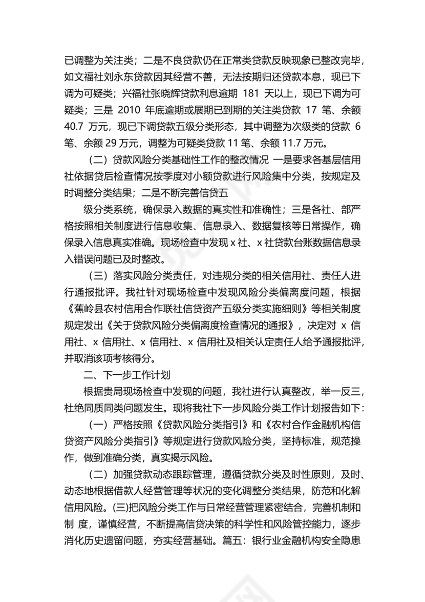 银行巡视整改报告