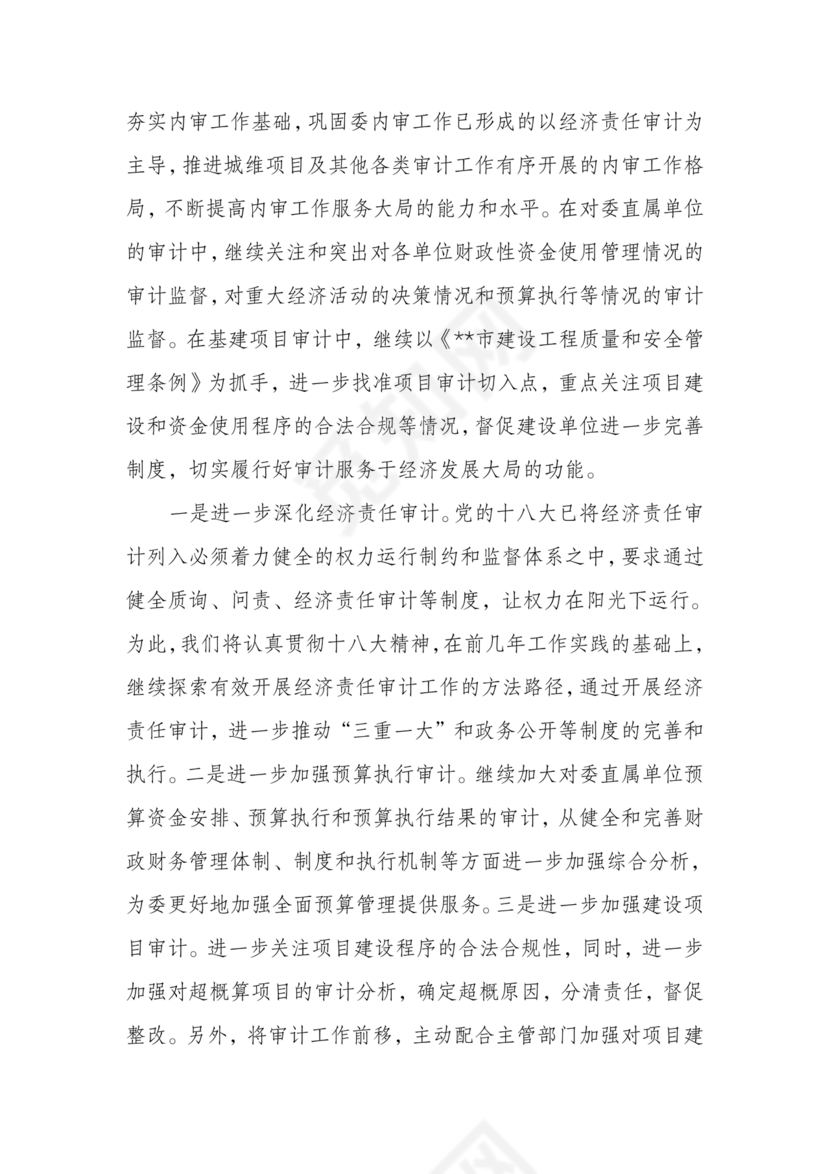 审计务虚会发言材料