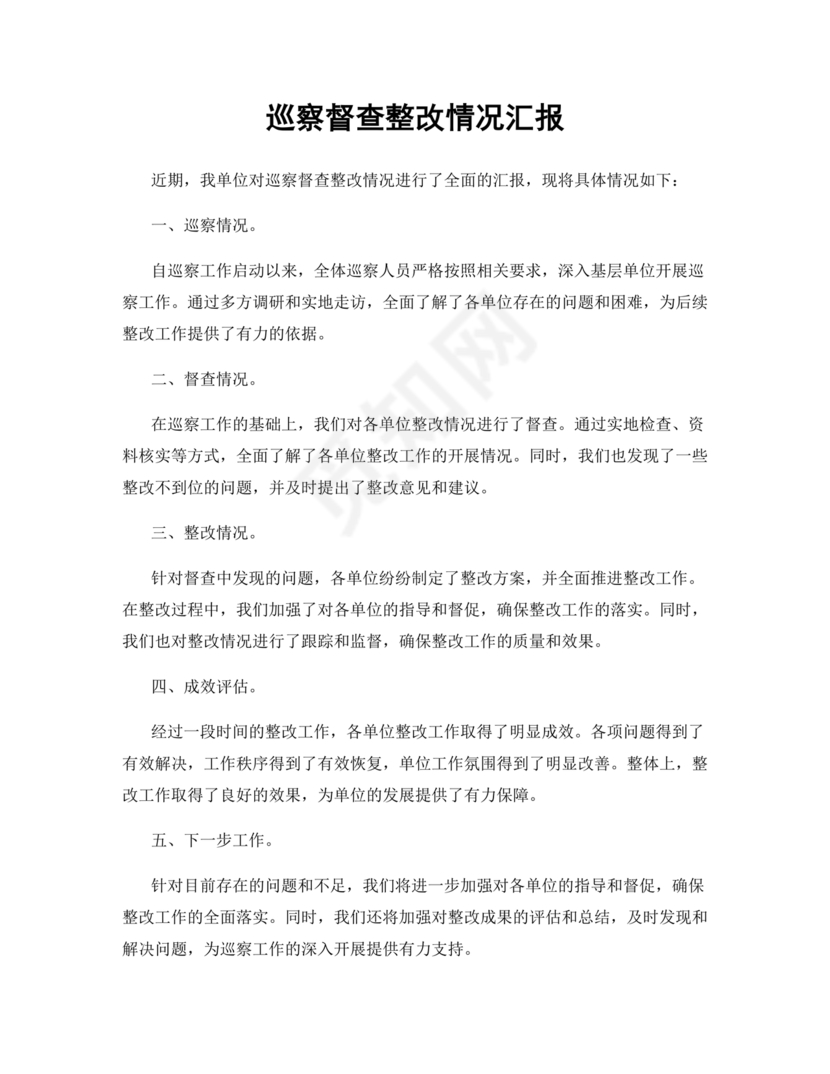 巡察整改成果汇报