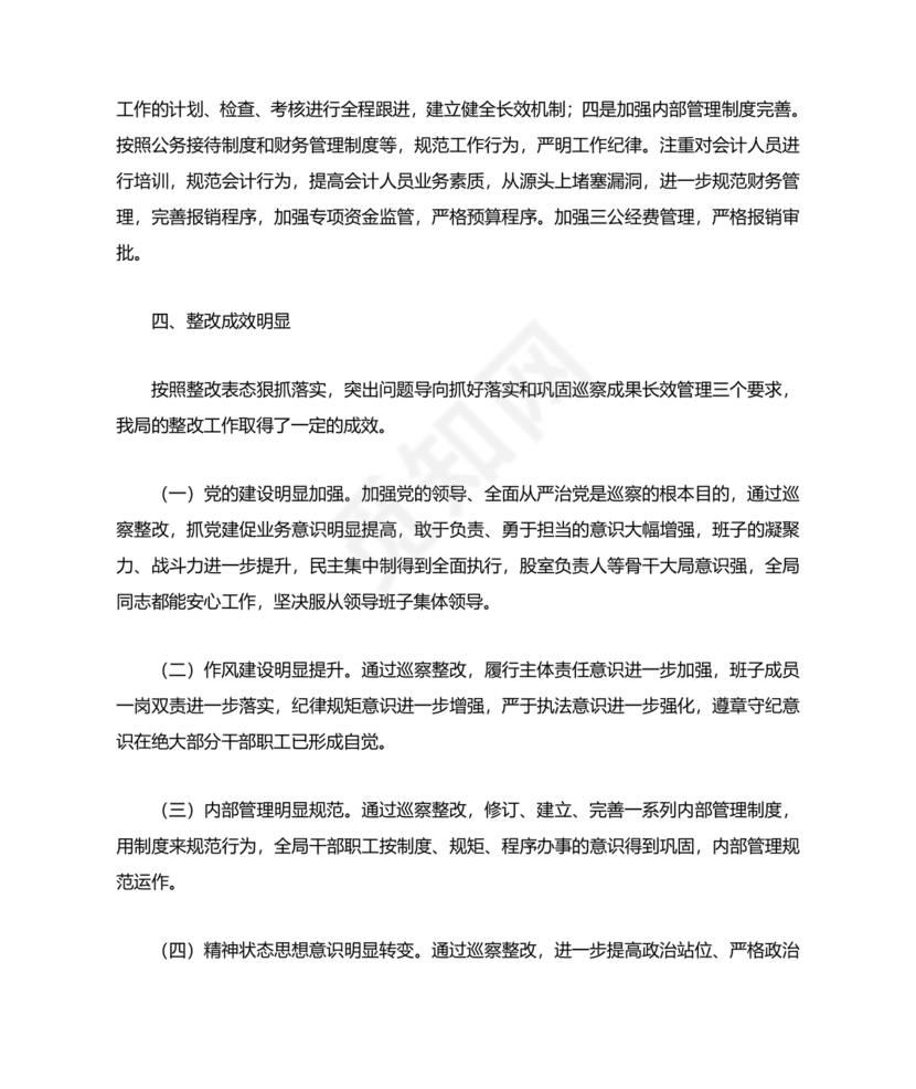 巡察整改第一责任人落实情况报告