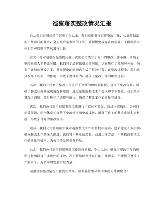 巡察整改成果汇报