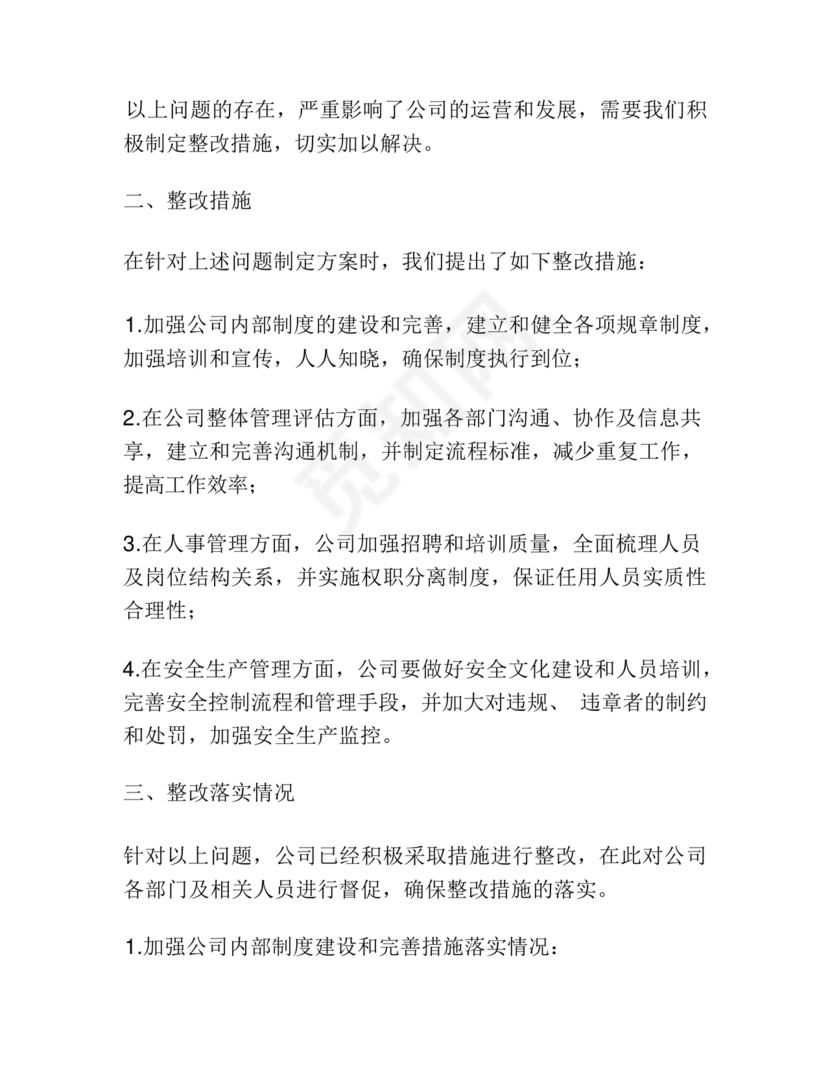 巡察整改第一责任人落实情况报告