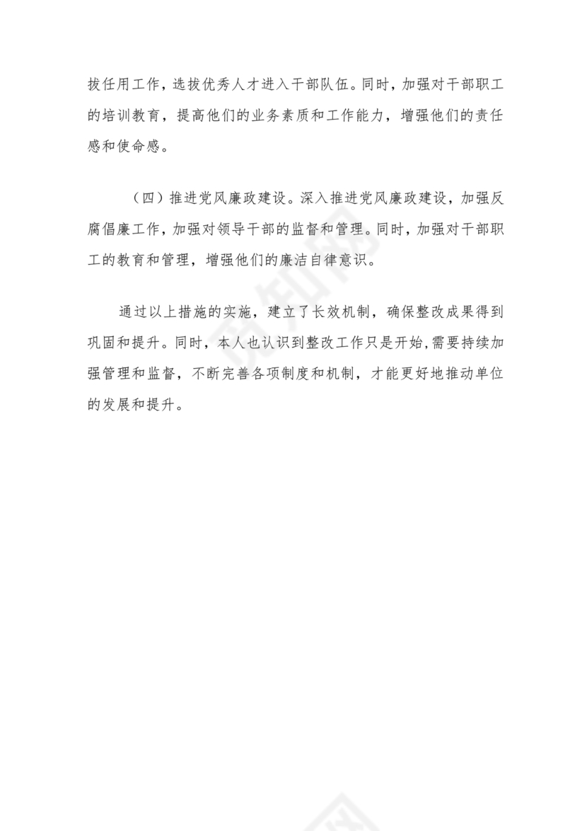 巡察整改第一责任人落实情况报告