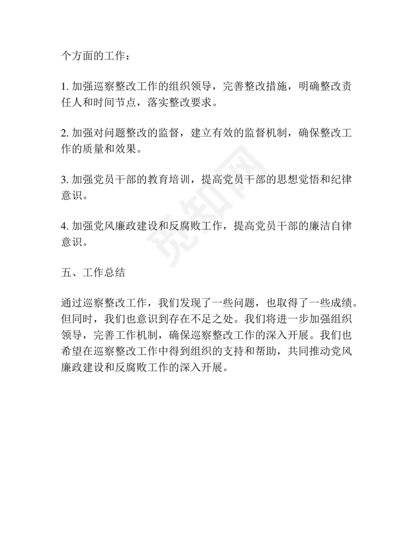 巡察整改第一责任人落实情况报告