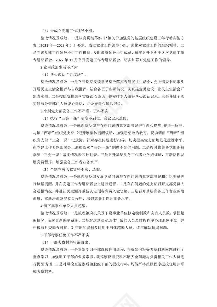 巡察整改第一责任人落实情况报告