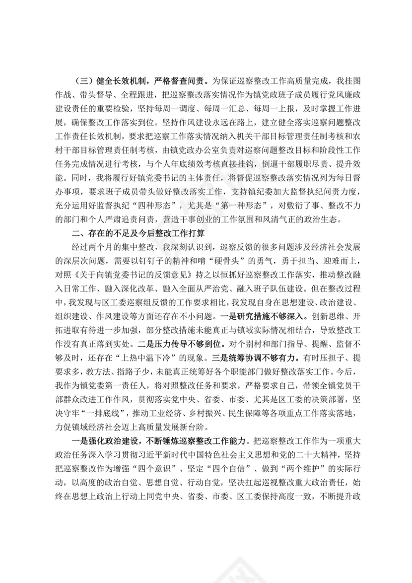 巡察整改第一责任人落实情况报告