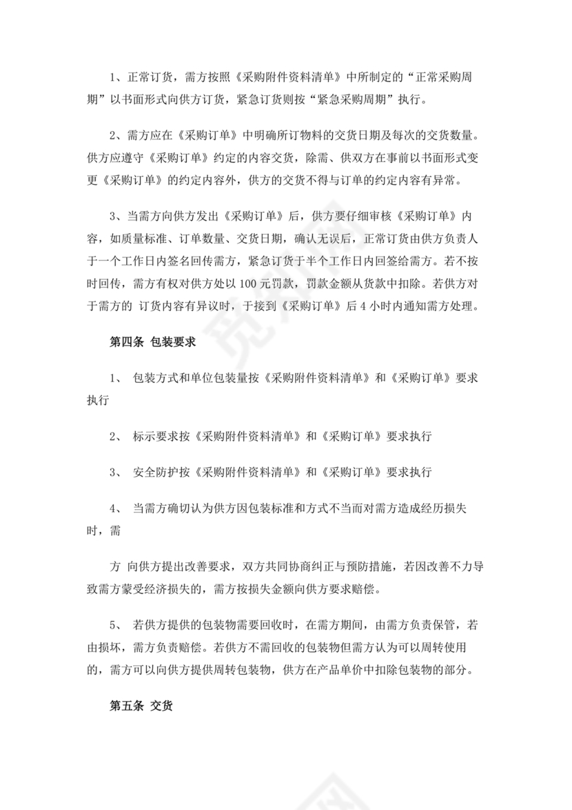 供应商电商平台合作协议