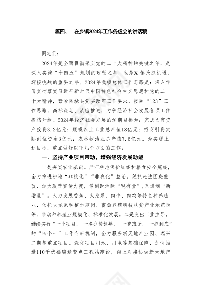 2024年务虚会发言材料