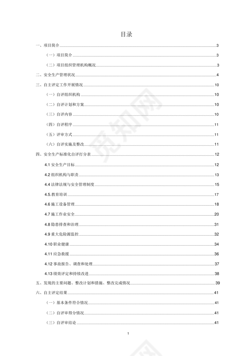 安全生产标准化自评材料