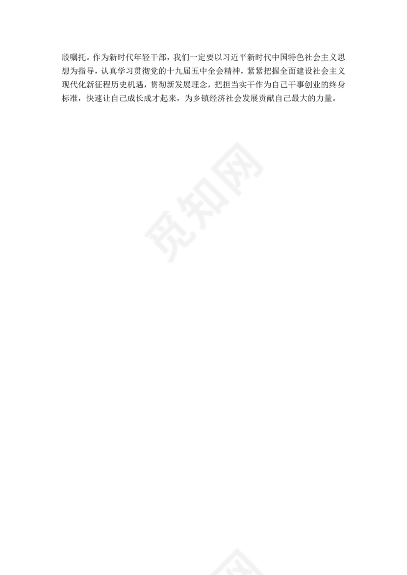 乡镇青年干部座谈会发言材料