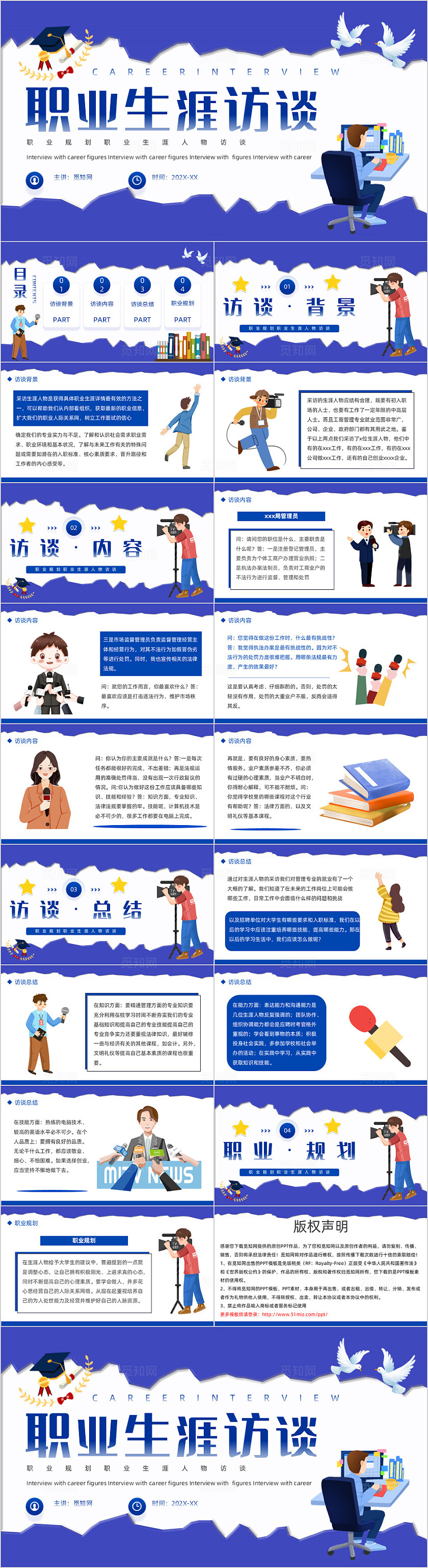 职业规划职业生涯规划人物生涯访谈报告ppt职业生涯访谈党建党政