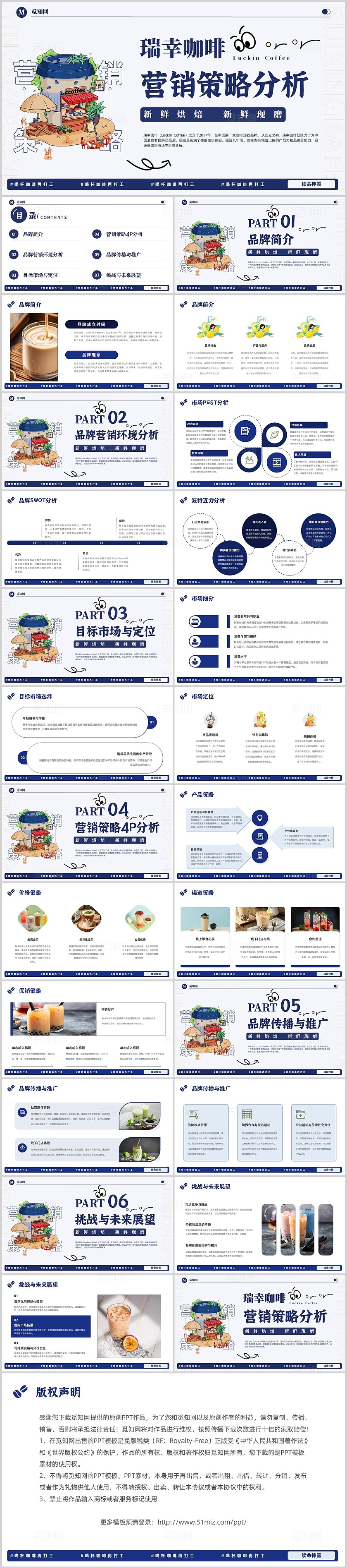 插画瑞幸咖啡营销策略分析新鲜烘焙新鲜现磨品牌分析