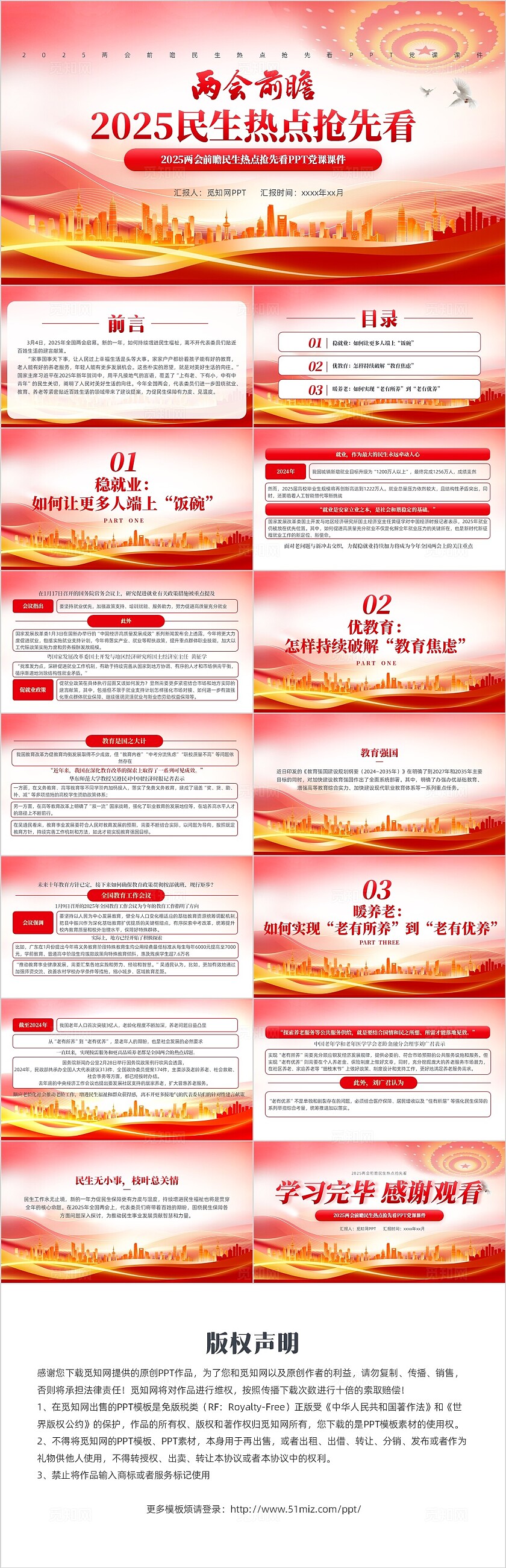 2025两会前瞻民生热点抢先看PPT党课课件党建党课党政