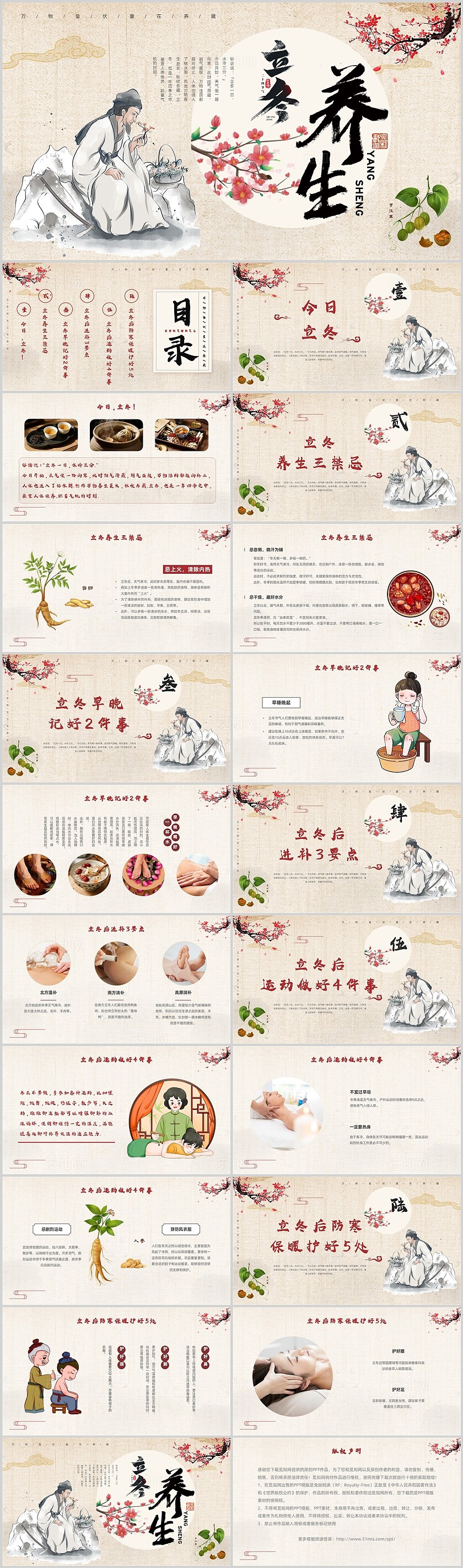 冬天立冬中医中草药养生立冬养生万物蛰伏重在养藏