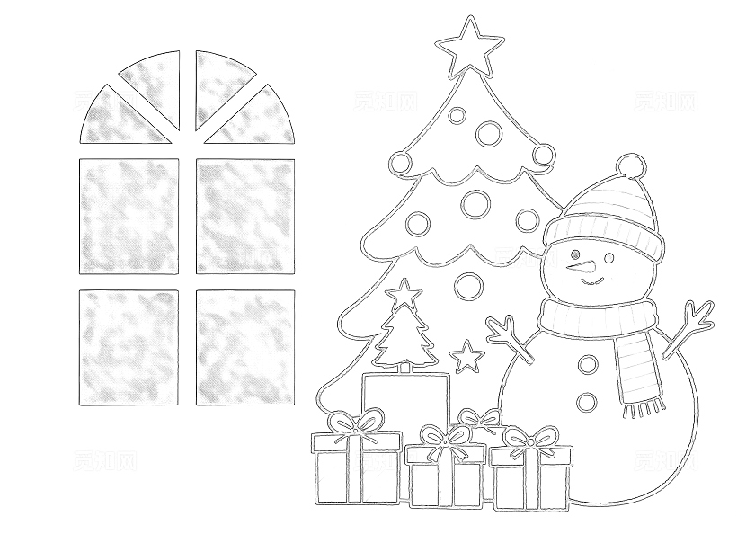 红色卡通手绘圣诞节贺卡小报手抄报小学生手抄报