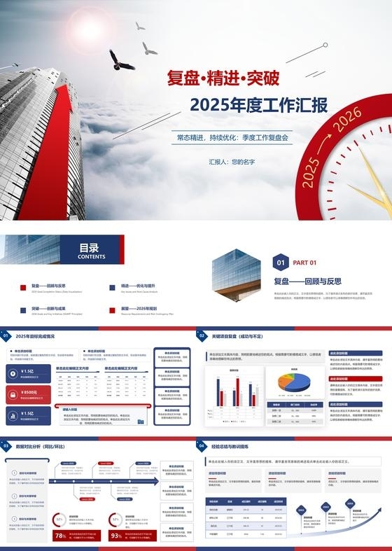 高端简约大气工作总结汇报年终总结演讲数据