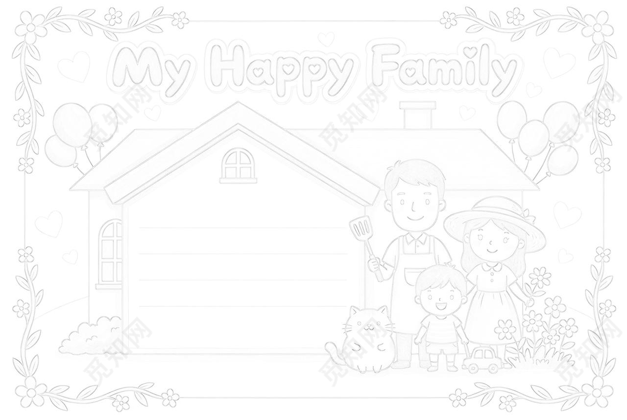 彩色卡通手绘英文自我介绍小报手抄报小学生手抄报