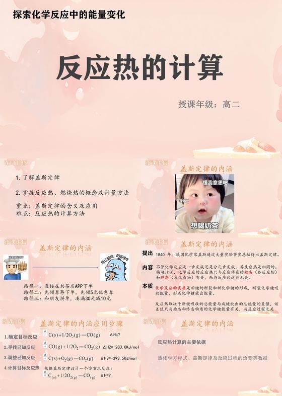 高中化学新课讲授反应热的计算课件