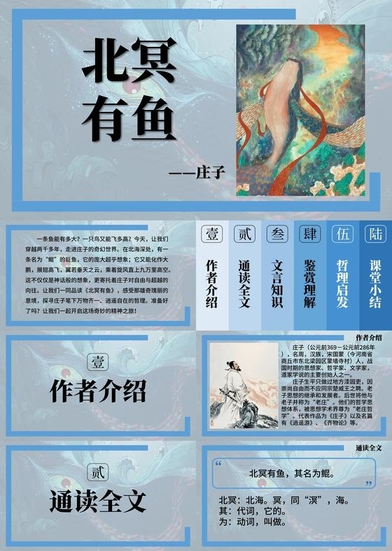 人教版八年级下册语文北冥有鱼课件