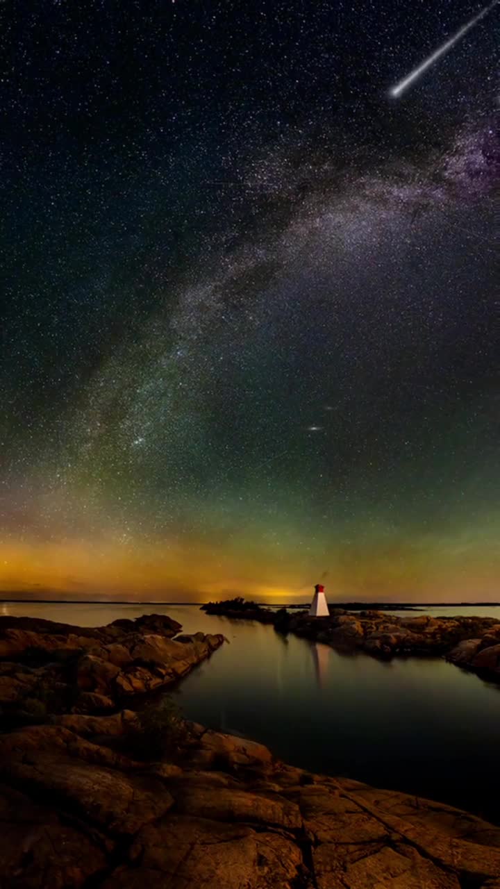 星空银河流星雨场景全高清视频