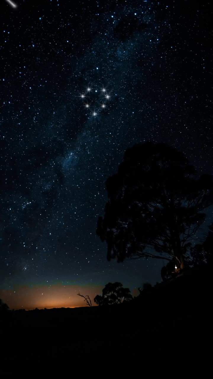 星空银河流星雨场景全高清视频