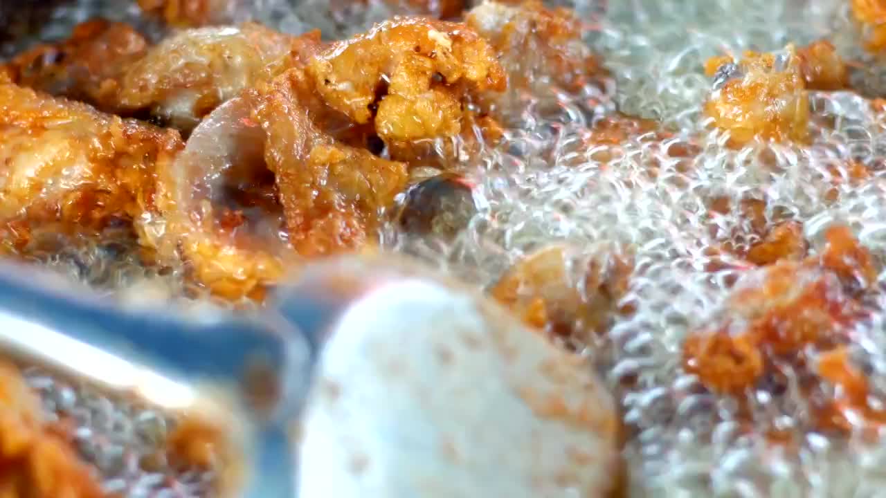 特写炸鸡