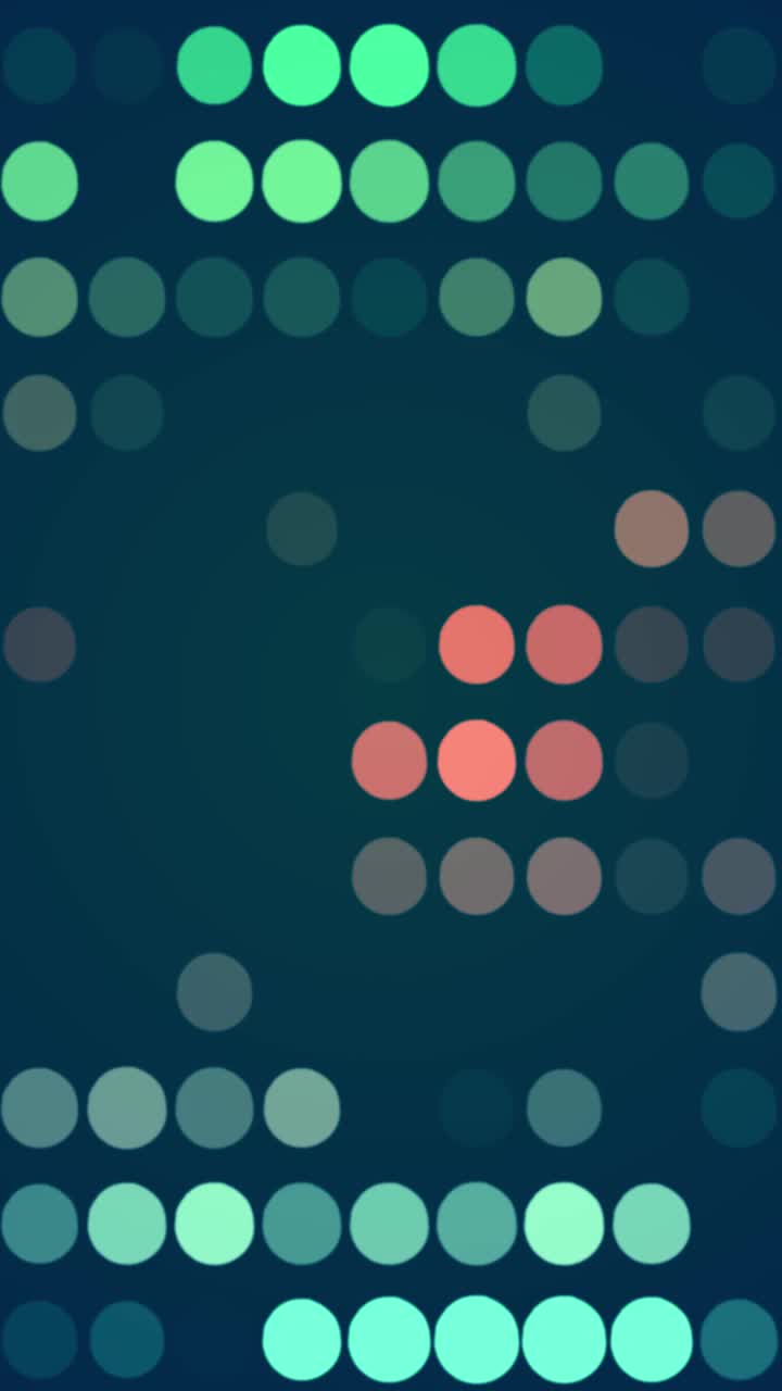 数字屏幕上的脉冲led点。迪斯科墙背景与闪烁的灯光。闪亮的led舞台，音乐会灯光，灯具。闪闪发光的亮片幕布背景音乐表演。股票视频