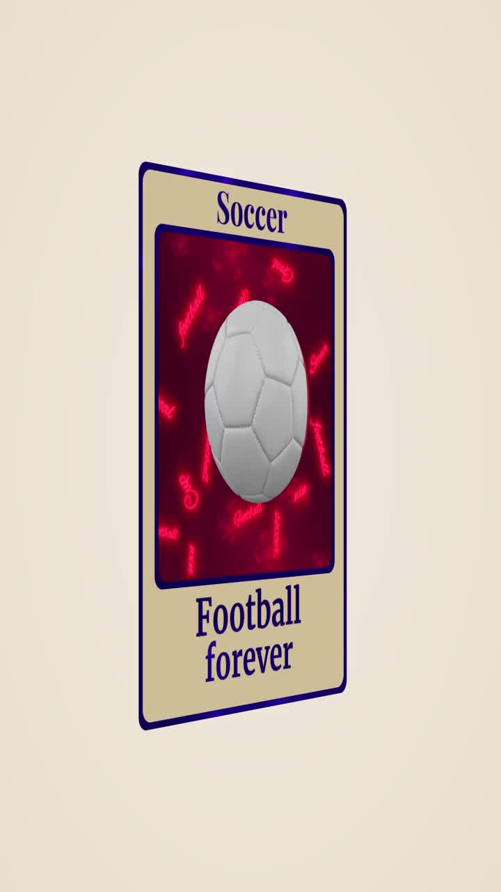 3d卡片上的法国足球