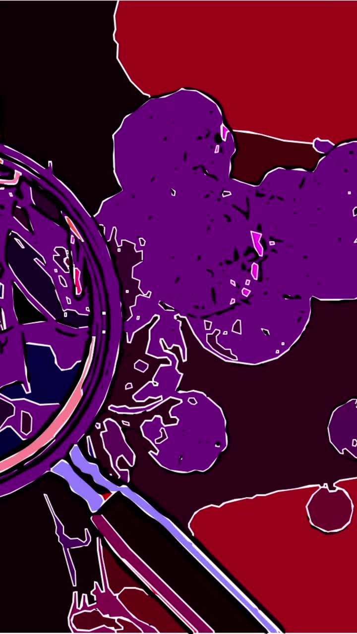 2d垂直视频动画在漫画风格-心脏病发作的概念与图像的心电图