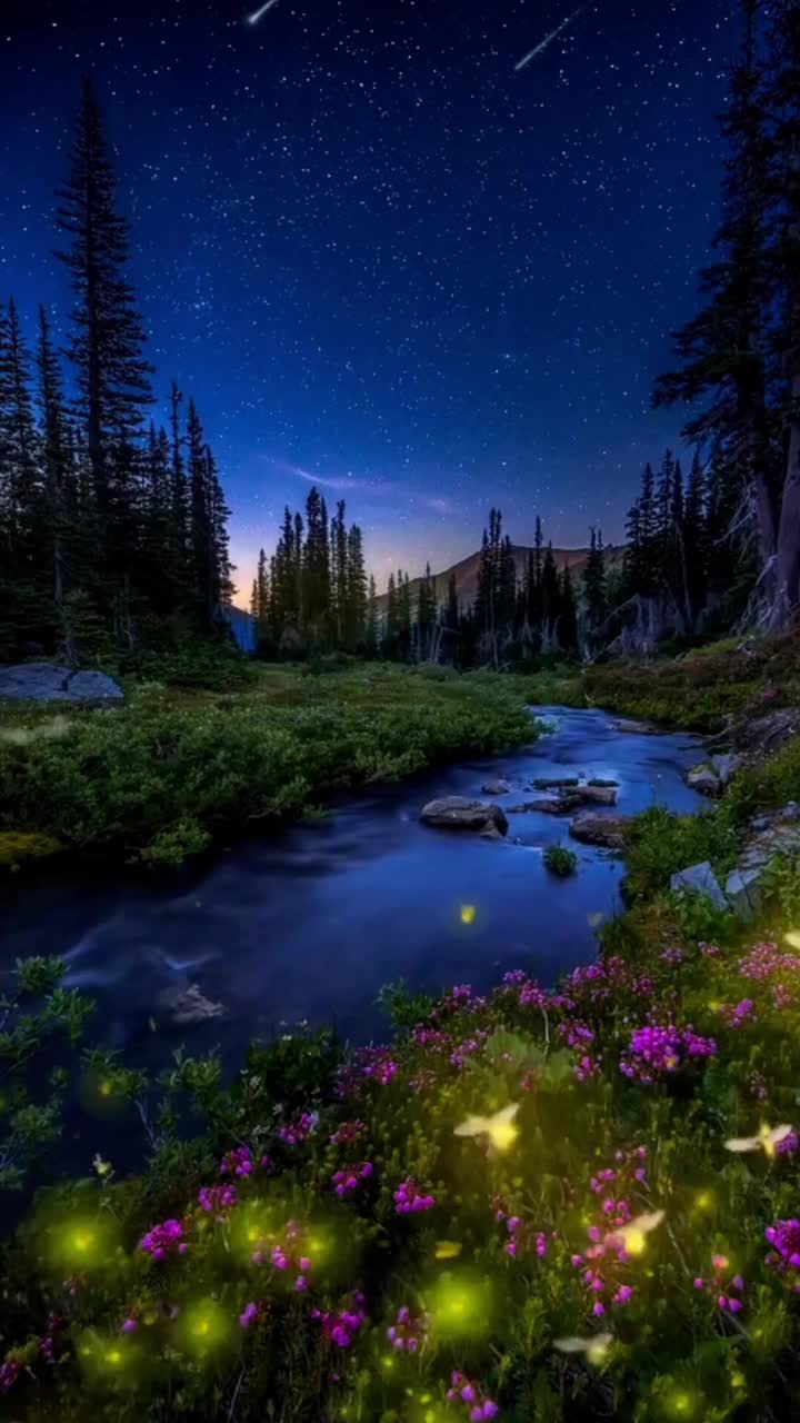 星空银河流星雨场景全高清视频